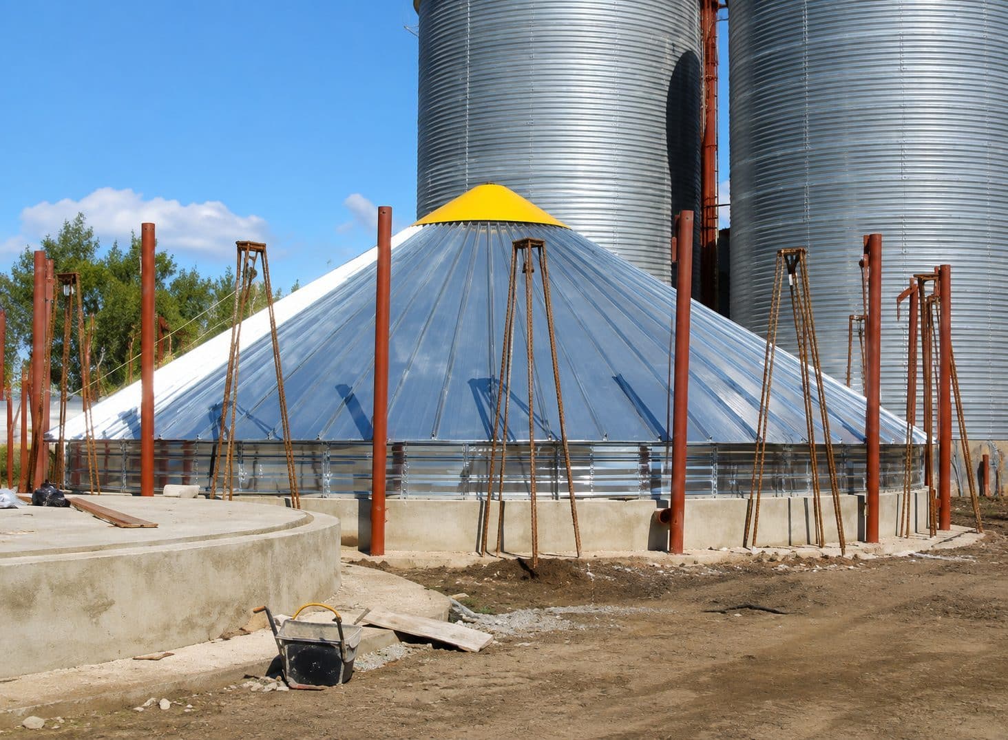 Techo del silo de hormigón