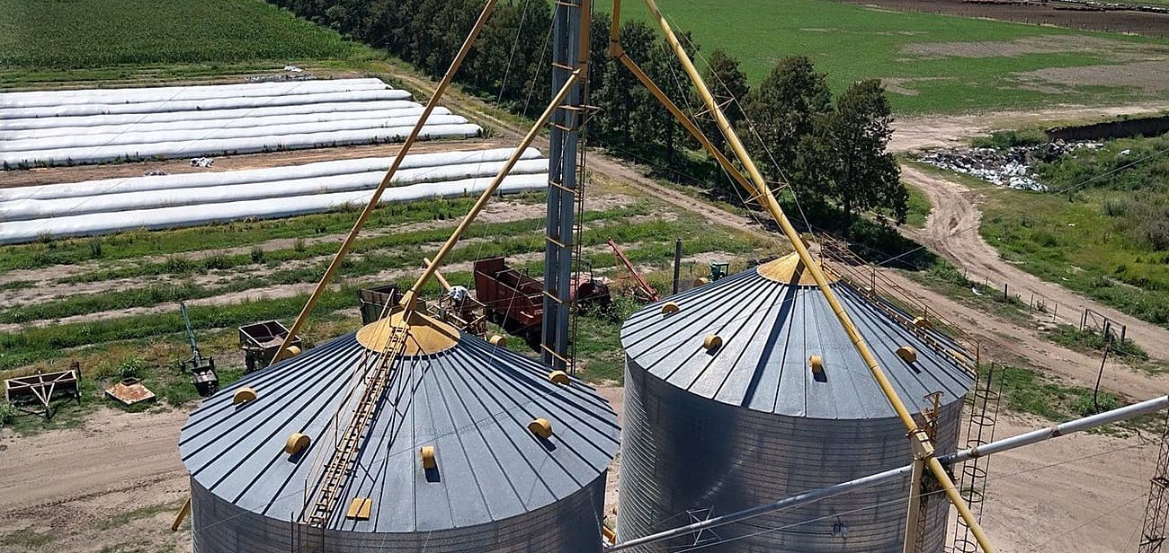 Vista aérea de silos PG